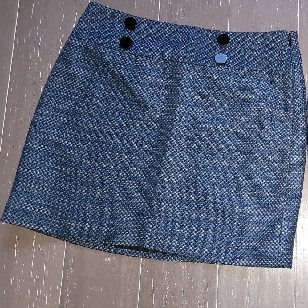 Size 6 Blue & Grey Skirt - Ann Taylor Loft